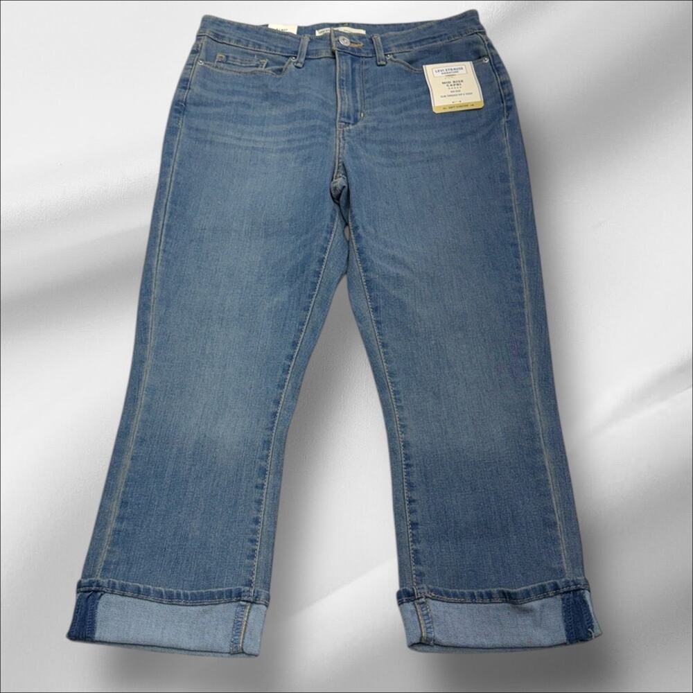 LEVI’S Women’s 4 / W27 MID RISE CAPRI Blue Jeans